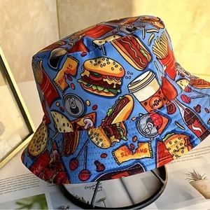 1pc Cartoon Pattern Print Bucket Hat For Men And Women - Hip Hop Trucker Sun Hat